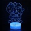 3D Christmas Night Light: Creative LED Bedside Lamp with Remote Control & Seven-Color Touch