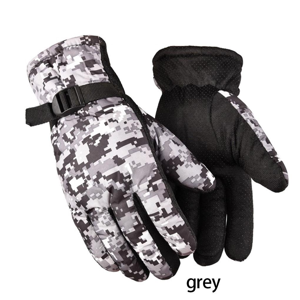1 Paar Fahrradhandschuhe, Outdoor-Tarnmuster, Handwärmer, Skihandschuhe, rutschfest, winddicht, elastischer Schutz, Thermohandschuhe