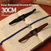 Metal Pointer Elastic Bookmark Elastic Webbing Flexible Strap Bookmark Book Clip  Gift