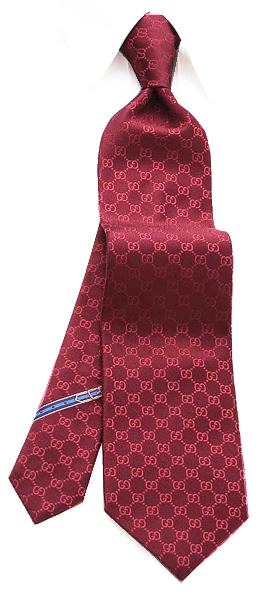 GUCCI Gucci Tie Red GG Pattern GUJ-825 [Used]