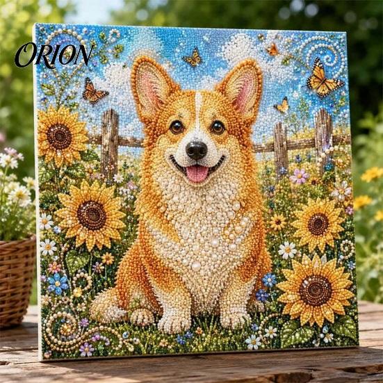Kit de Manualidades Artísticas de Perlas Artificiales 3D Animales DIY, Linda Decoración de Pared con Pintura, Kit de Manualidades con Flores para Adultos, Hogar Hecho a Mano Adultos