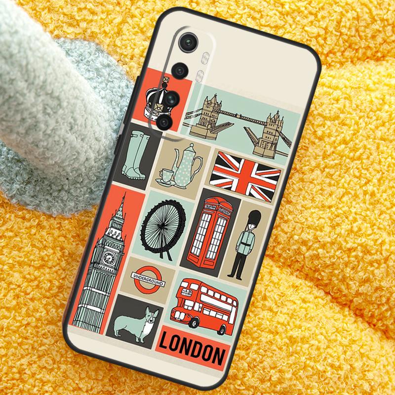 London Bus England Big Ben Case For POCO X3 X4 X5 F5 Pro M5s C40 F4 GT F3 Cover For Xiaomi 12T 11T Pro 12 13 Lite 12X
