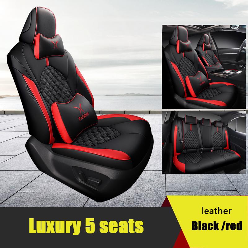 Custom Car Seat Covers For Toyota Camry Hybrid  2018- 2025 Interior Accessories Faux Leather All-Weather Protection