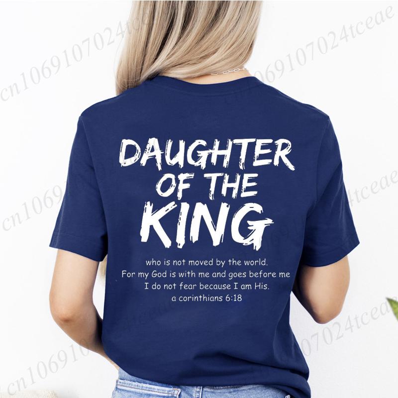 Tochter des Königs T-Shirts, Ästhetische Christliche T-Shirts, Religiöses Shirt für Damen, Bibelvers T-Shirts, Christliche Kirchen Oberteile