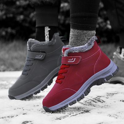 Men Outdoor Hiking Boots Women Platform Snow Shoes Boots Plush Keep Warm Unisex Winter Ankle Boots Comfortable Walking Shoes New