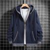 Cardigan con cappuccio e zip da uomo ispessito, capospalla casual, felpa alla moda, autunno inverno, nuovo arrivo, stile transfrontaliero