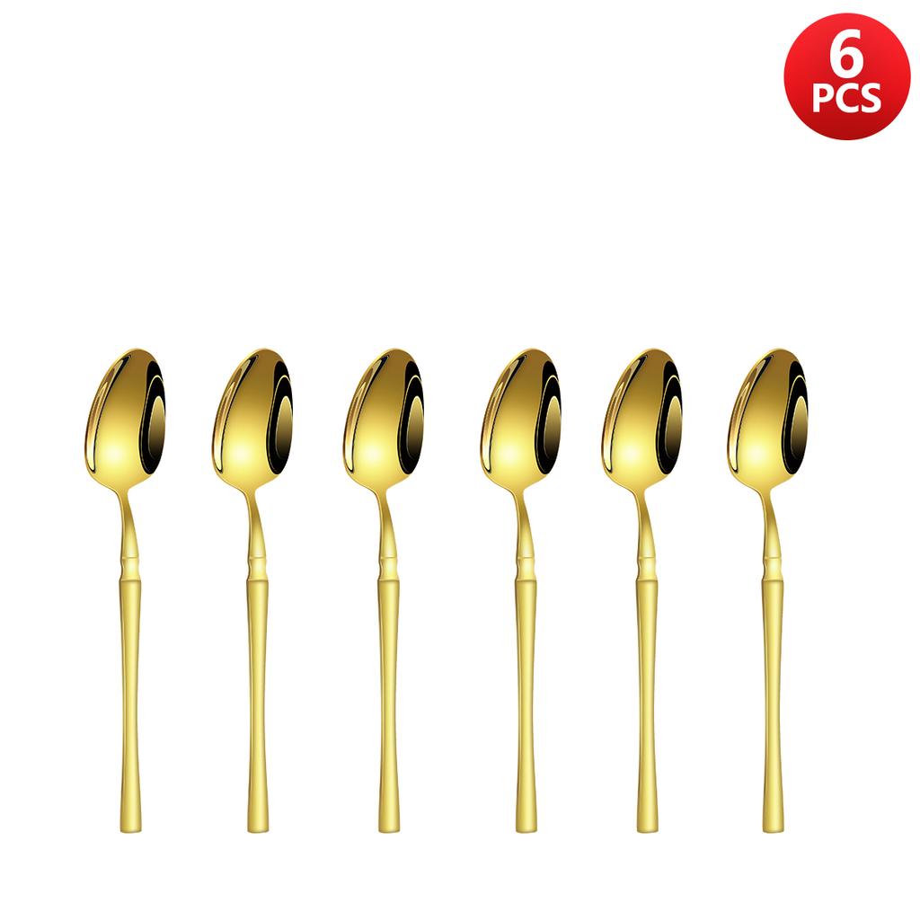 4/6/16/24pcs Stainless steel cutlery Small waist set Gold luxury cutlery Kitchen items include a knife, fork and spoon