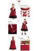 Pinse Clothing Spanish Lolita Halloween Princess Dress for Kids - Wine Red Loli Photography Costume