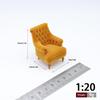 1Pcs 1:121:201:251:30 Scale Dollhouse Miniature Single Sofa Chair Mini Flocked Armchair Pretend Play Furniture Scene Decor