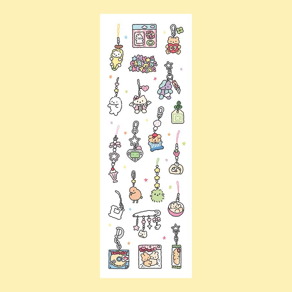 

Cute Cartoon Rabbit Stickers Graffiti Animal Hand Account Diary Scrapbook Kawaii Theme for Creative Writing And Crafting