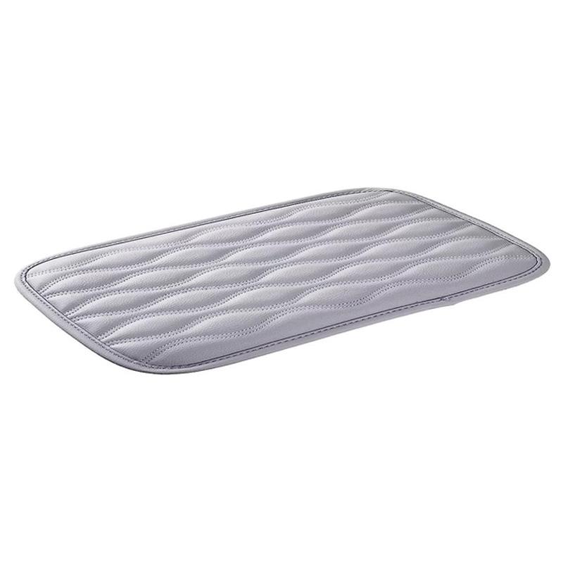 

Коврик для подлокотника автомобиля из искусственной кожи с волнистой вышивкой, защитная подушка для подлокотника центральной консоли, чехол для ящика для хранения подлокотников автомобиля