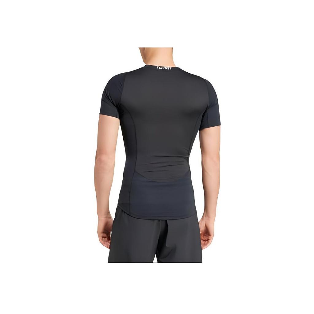 adidas Techfit Compression Training Tee Black Men Streetwear JE6698