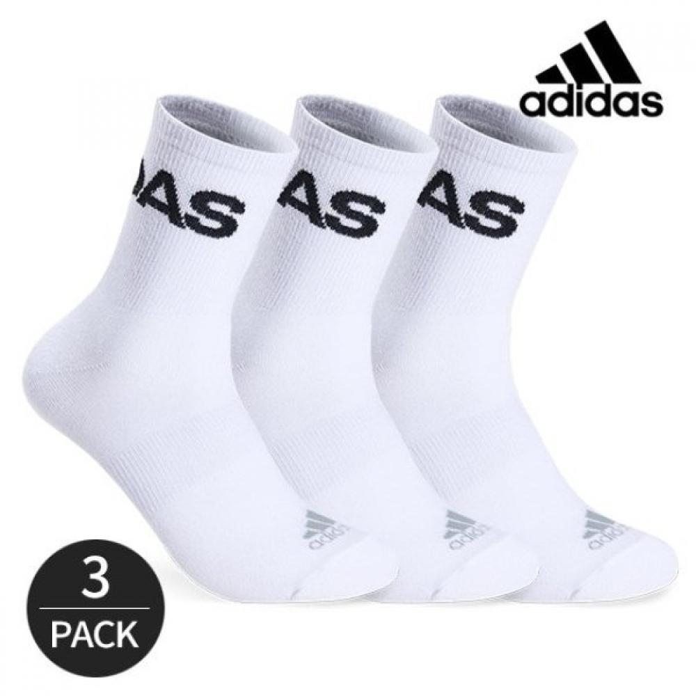 

Adidas Men s Big Logo Heavy Neck Socks 3P WH