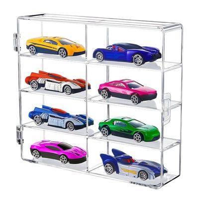 Hot Wheels 1:64 Diecast Car Display Stand with Clear Acrylic Storage Box