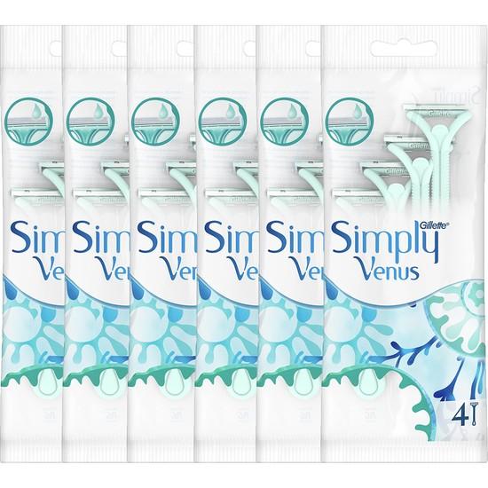 

Одноразовые женские бритвы Gillette Simply Venus 2, 4 шт., 6 шт. в упаковке
