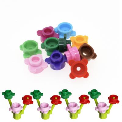 Flower And Grass Spare Parts Flower Scene With Building Block Plant Small Flower Assembly Girl Toy