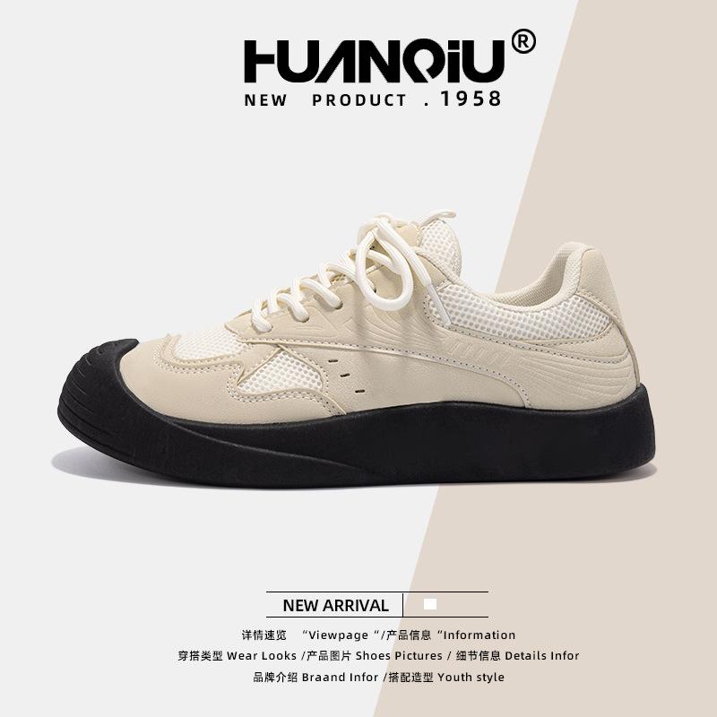 Global Ugly Cute Versatile Thick Baseplate Shoes Women's 2025 Spring New Student Casual Black Casual Shoes ZHQ3512