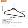 50Pcs 11LB Load Bearing Black Velvet Hangers 360 Swivel Hook Ultra Thin Non Slip Space Saving for silk Coats Sweaters Straps
