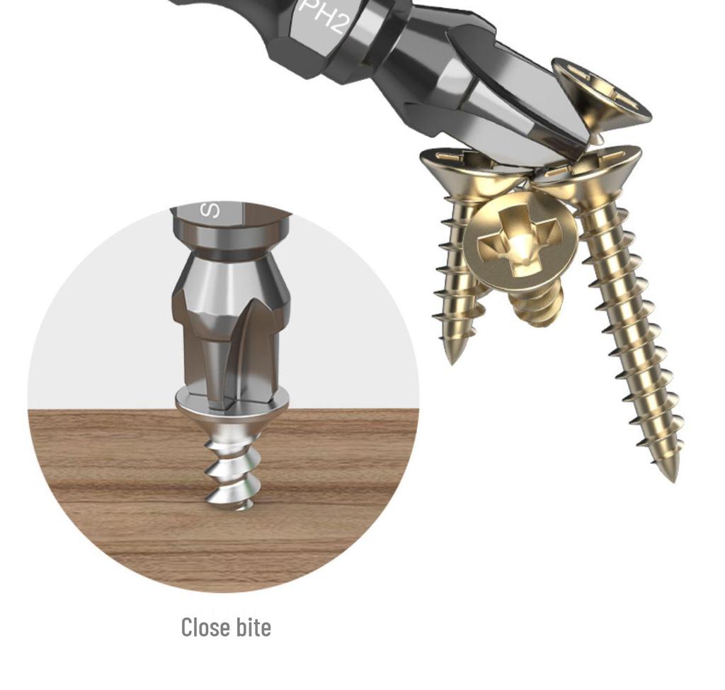 Double-Ended Magnetic Cross & Flathead Electric Screwdriver Bit Set