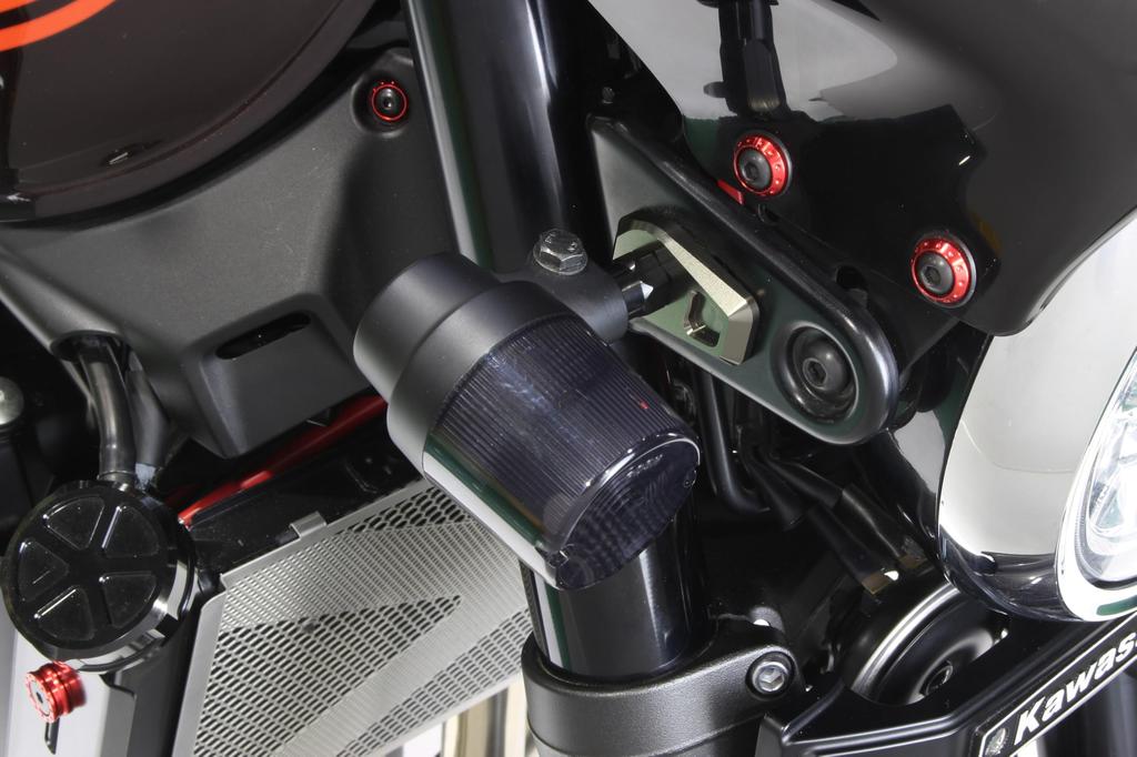 POSH FAITH Billet Blinkerhalter Basis für Blinker Teilenummer Kit, Z900RS/CAFE (2018–2024), Titan, 132096-11