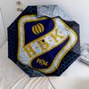 Halmstads BK  Pattern, Automatic Folding Umbrella, Portable and Foldable Design, 8 Ribs, a Christmas or Birthday Gift.