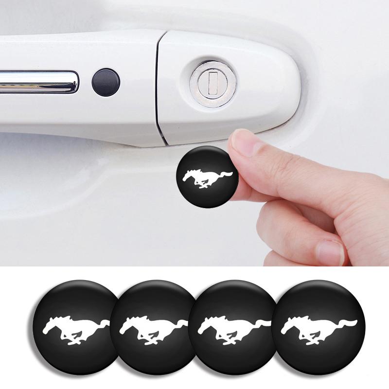 4Pcs 20mm Car Lock Stickers Keyhole Dustproof Decal For Ford Focus Fiesta Ranger Mondeo S-MAX Kuga Mustang Badge Accessory rr8