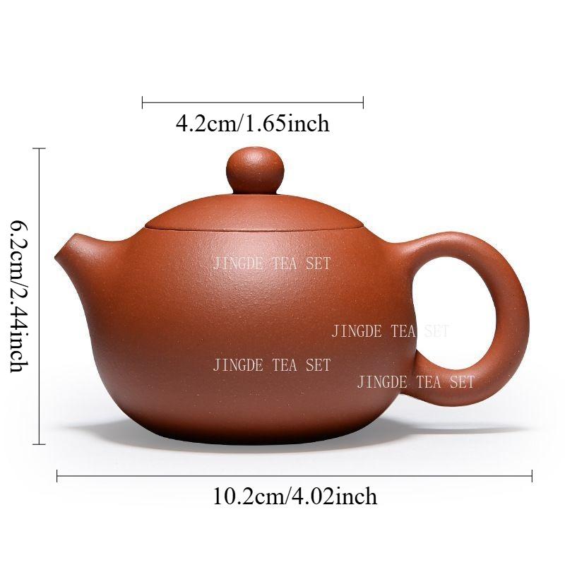 

120ml Earthenware Pot of Yixing Handmade Small Capacity Ball Hole Xishi Pot Household Chinese Style Tea Maker Kung Fu Teapot