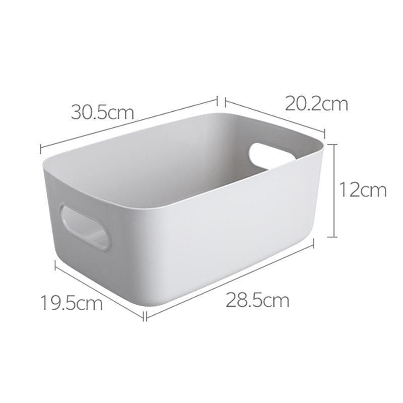 

Корзина для хранения Прямоугольные ящики для хранения Портативная корзина для хранения Подходит для кухни, спальни, офиса 28.5*19.5*12cm серый
