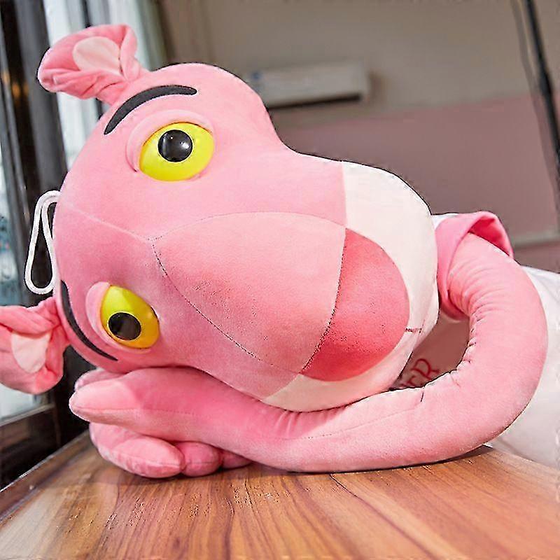 25-26 Cute Pink Panther Plush Toy Large Stuffed Animal Leopard Doll Gift for Girls Kids Birthday Present