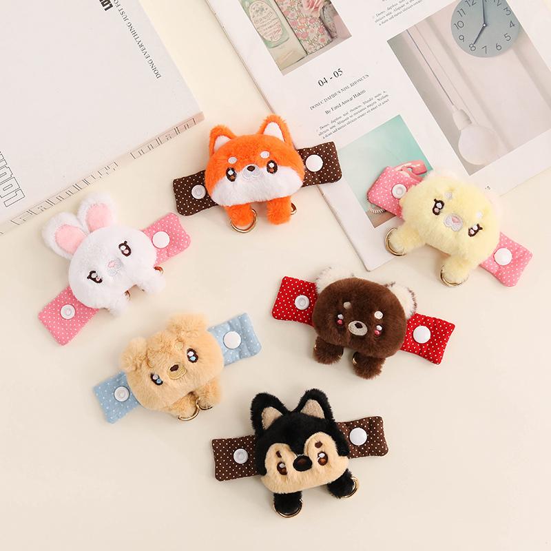 Adorably Animal Plush Toys Pendant Backpack Decoration Stuffed Doll Kawaii Decor Toys Earphone Case Coin Purse Kid Birthday Gift