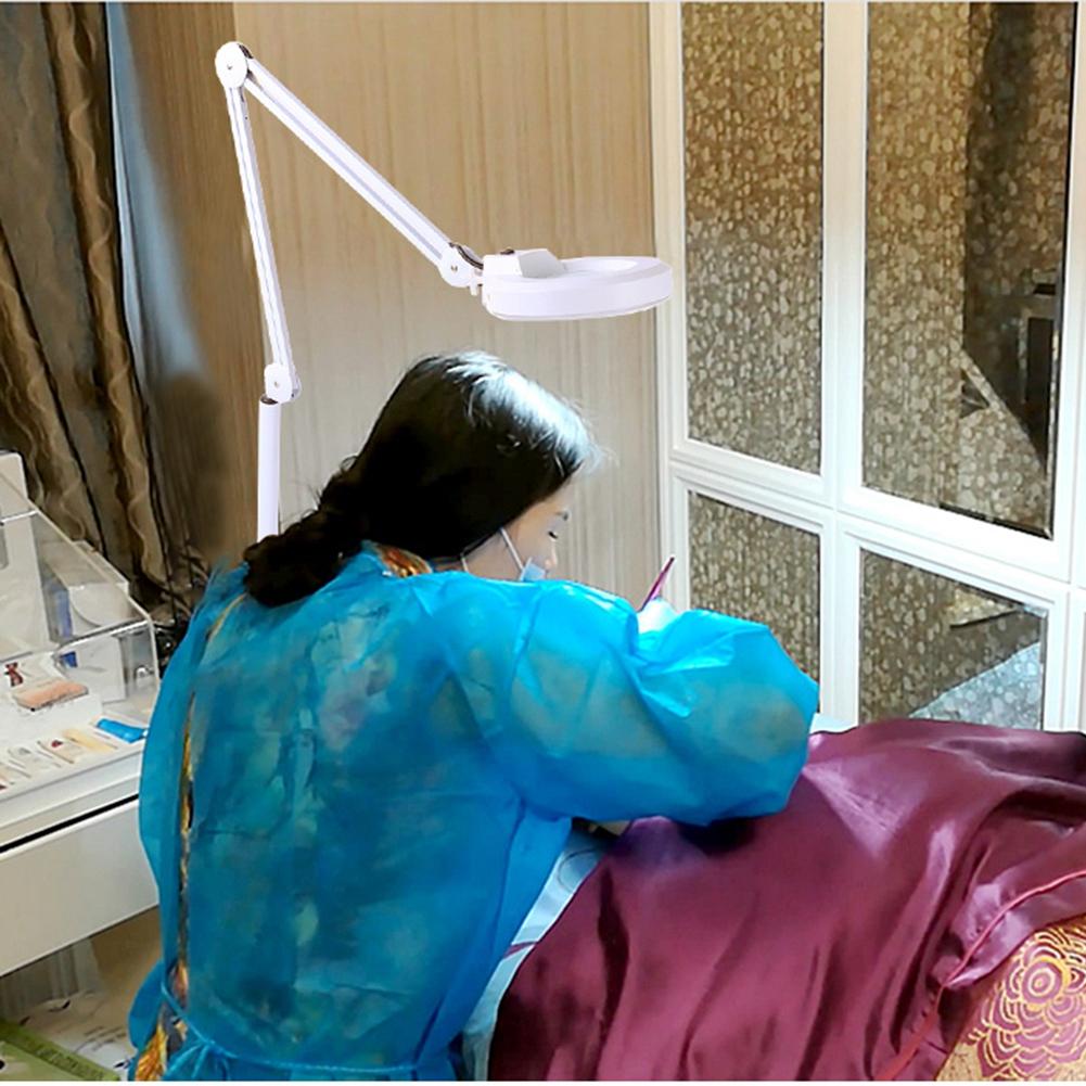 Stand Beauty Cosmetic Makeup Tattoo Manicure 5xMagnifying Lighted Magnifier Light Floor Lamp