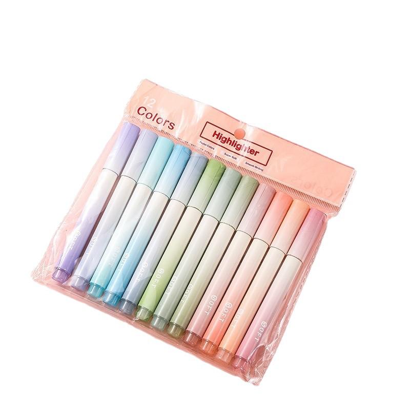 Fluoreszierende Marker Stifte Set mit hoher Kapazität mit OPP-Verpackung für Studenten und Kunst