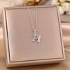 Women's Silver Titanium Steel Necklace with Micro-Inlaid Zircon - Elegant, Durable Clavicle Chain Jewelry