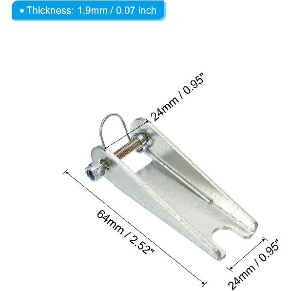 

PATIKIL 2.5 Inch Hook Safety Latch Kit, 4 Pack Metal Towing Hitch Replacement for Clevis Hook Trailer, Silver