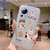 Clear Case For Xiaomi 13 Lite Shockproof Cover Cartoon Cute Cat Soft Silicone Fundas For Xiaomi 13T 14T 15T Pro Transparent Bags