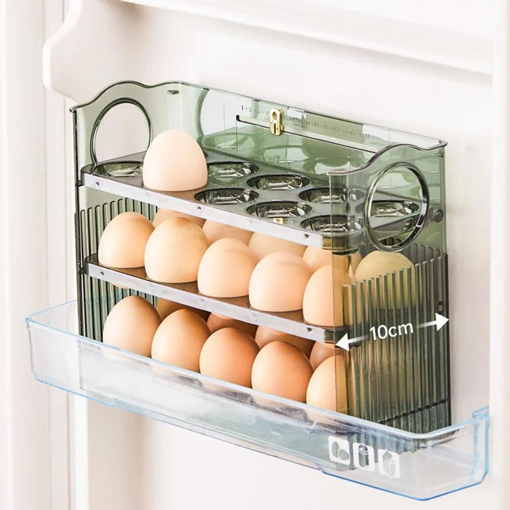 Hot Sell Kitchen Organizer Egg Organizer Storage Egg Storage Container for Refrigerator Egg Storage Box зелёный 5160₽