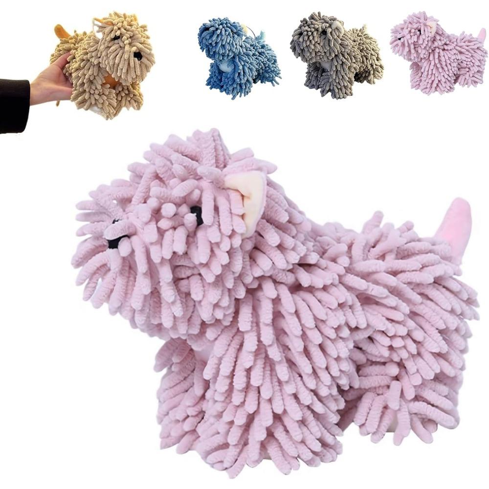 Chenille Towel Ball Dog, Dogs Shaped Microfiber Hand Towels, Chenille Towel Balls - Soft Absorbent, Microfiber Hand Towels