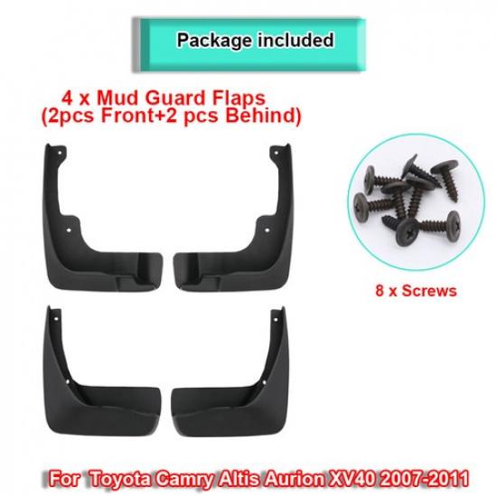 Car Mud Flaps For Toyota Camry Altis Aurion XV40 2007-2010 2011 Guards Mudguards