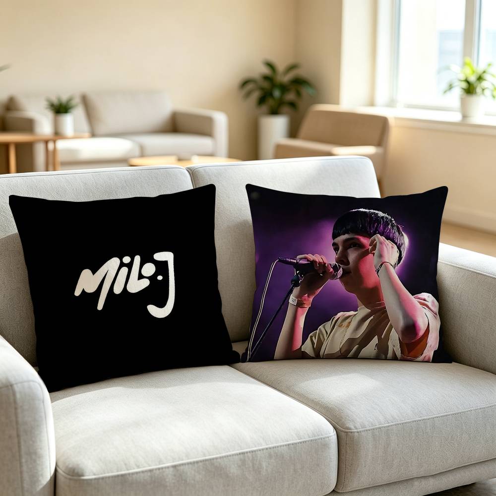 Latin Trap Milo J Musician Pillow Case Square Double-Sided Sofa Cushion Cover Bedroom Bedside Pillow