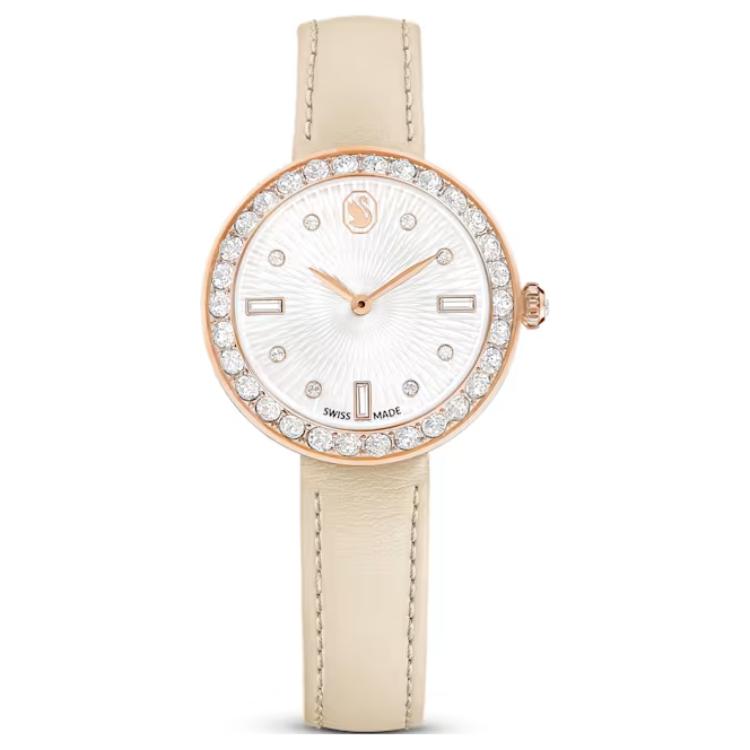

Swarovski Certa Series Watch Quartz Movement Leather Strap 30*30mm White Dial Water Resistant 50 Meters Women watches 5672968 White Dial