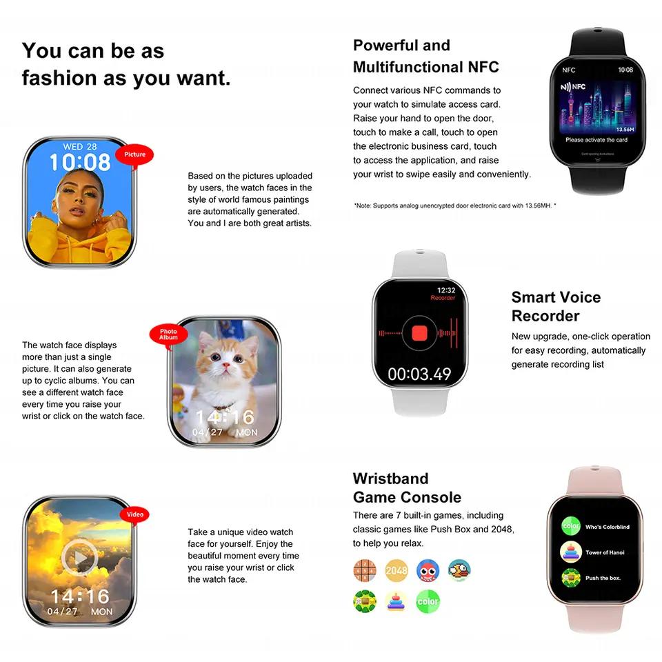 GPS Smart Watch Series 10 For Apple Watch 10 Memory Music Video Bluetooth Call Waterproof NFC Smartwatch For Android iPhone