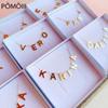 Custom Letter Pendant Necklace Gold Tone Stainless Steel Choker Tiny Letters Charming Personalized Name Necklaces Girl Jewelry Women Giveaway