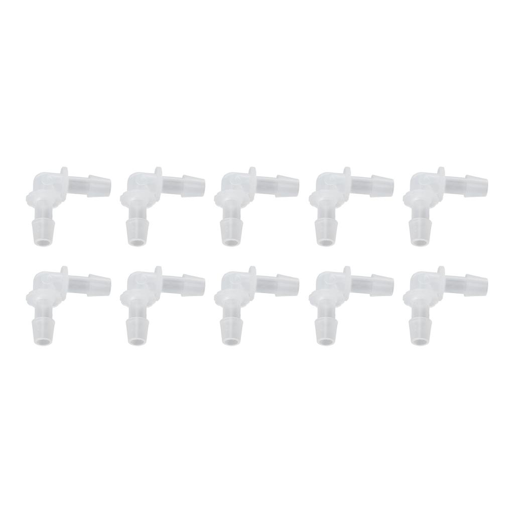 10Pcs Elbow Hose Joint 90 Degree Connector Adapter L Shape Equal Diameter Plastic Fittings 7.9mm