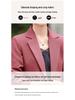 Zihong 2024 Autumn Pink Chic High-End Fashion Suit for OL Commute
