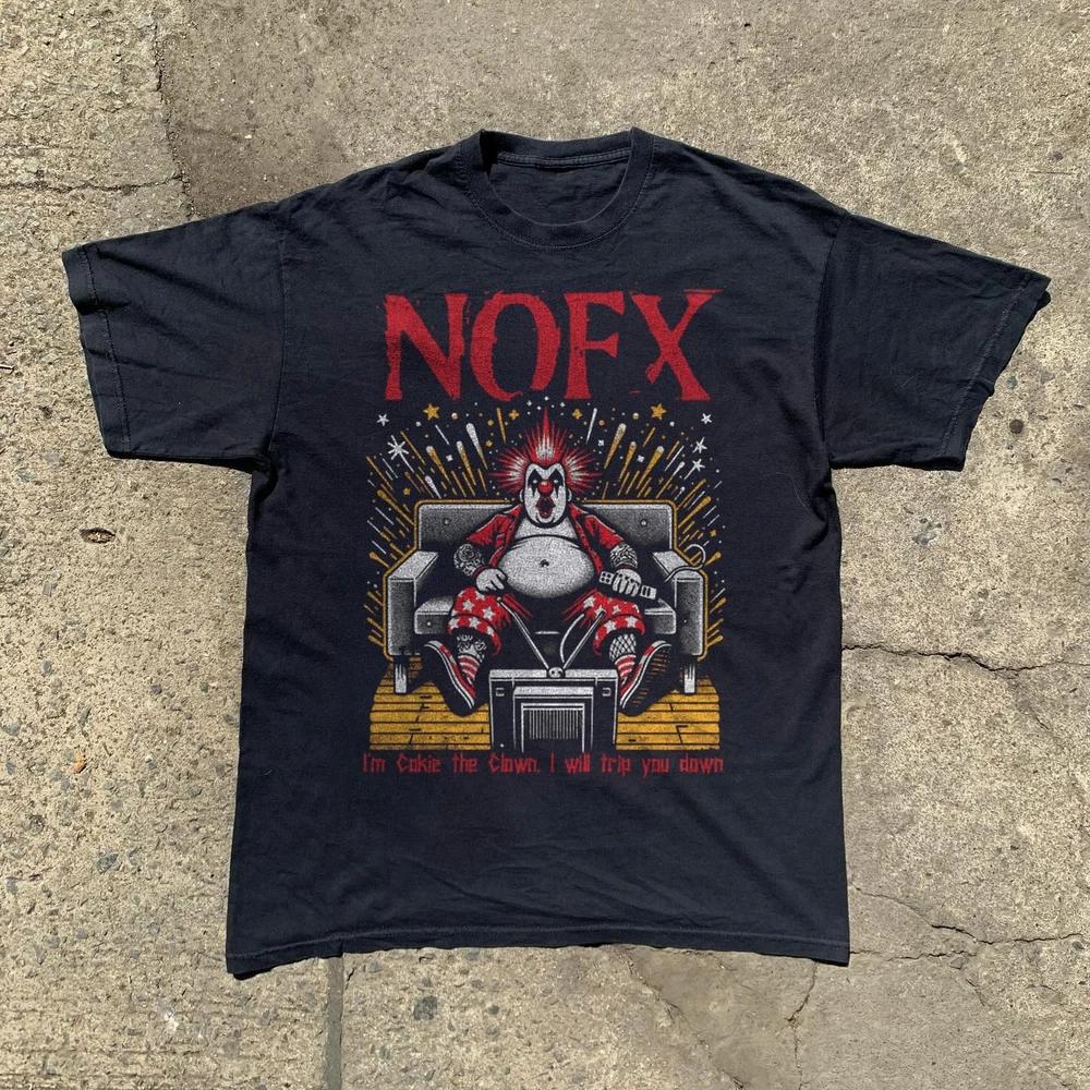 Nofx Payaso TV Unisex Black Cotton T-shirt