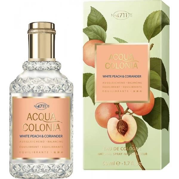 Eau de Cologne - 4711 - ACQUA COLONY BLANC PÊCHE CORIANDRE - 50ml - Unisexe - Naturel