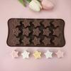 15-Cavity Star Shaped Silicone Mold, Food Grade BPA-Free for Chocolate, Candy, Ice Cubes, Cake Decoration, Baking