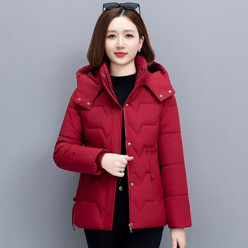 Winter Down Padded Jacket Women's Short Fashion Western Style Mother Padded Jacket Small Thickened Plus Size Padded Jacket