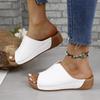 2025 Spring and Summer New Slippery Women's Comfortable Slope Heel Thick Sole Simple and Casual External Wearing Slippers
