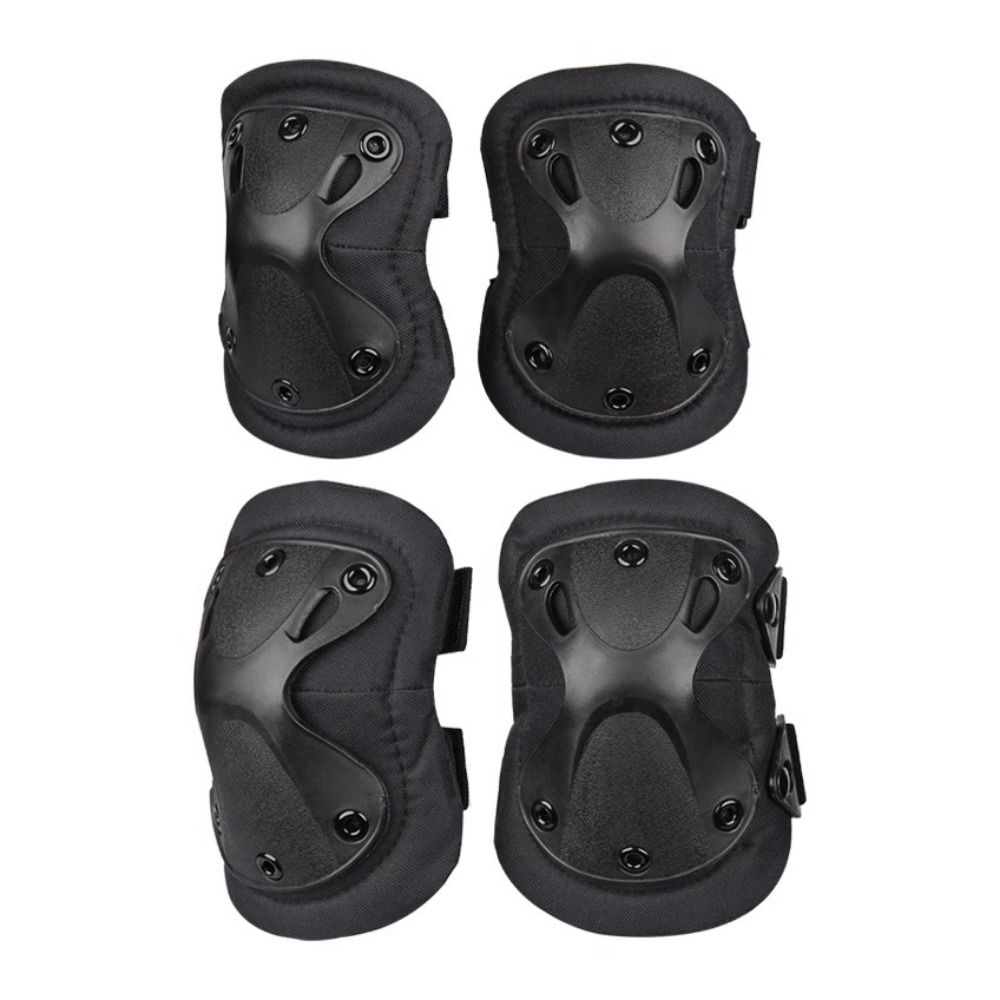 4Pcs/Set Impact Resistance Knee Pads Elbow Pads Professional Sports Protective Gear  Outdoor Cycling